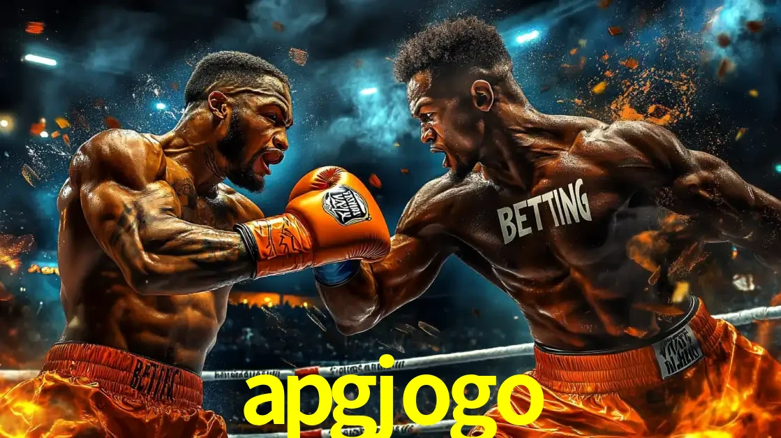 Dois boxeadores em uma luta intensa e explosiva, representando a adrenalina e as oportunidades de apostas em esportes de combate disponíveis na plataforma apgjogo.