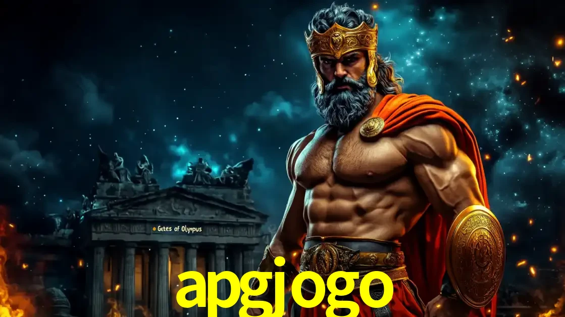 O poderoso Zeus do jogo de slot Gates of Olympus em frente ao seu templo, pronto para lançar multiplicadores divinos e prêmios épicos no cassino online apgjogo.